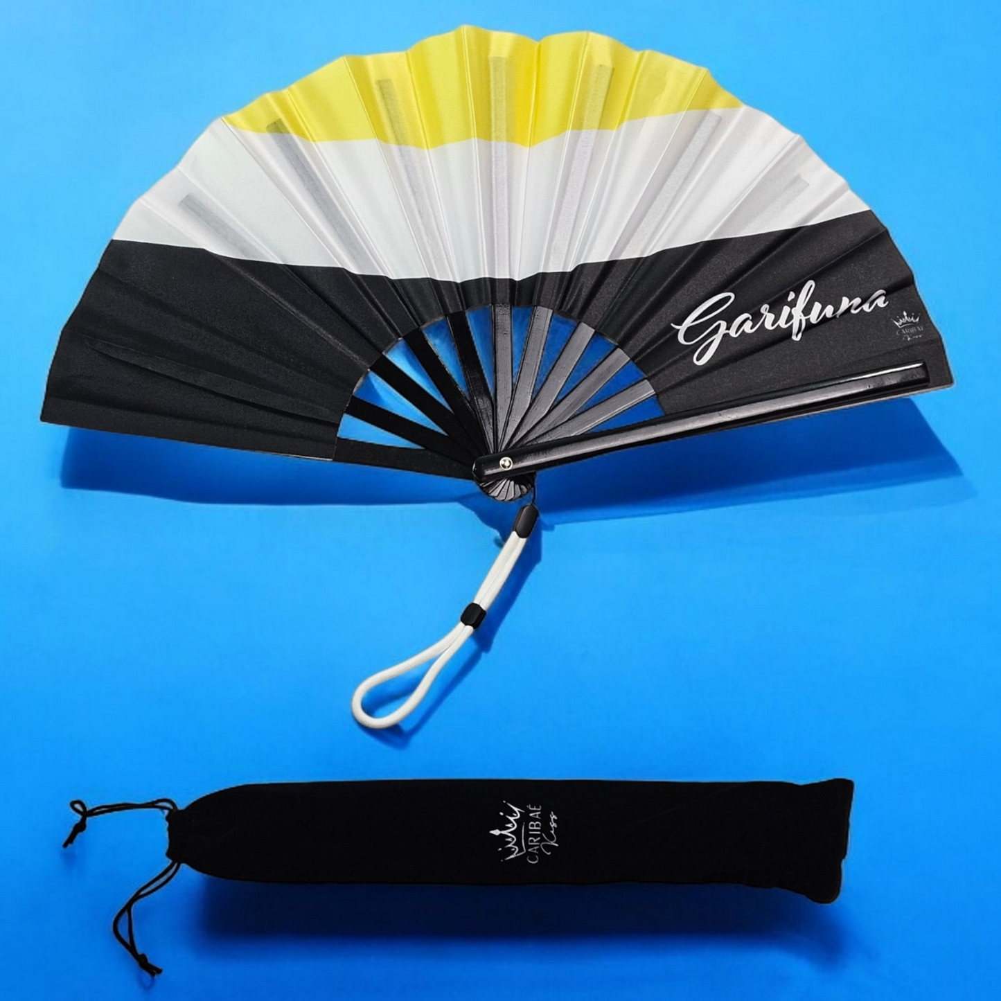 Garifuna Flag Folding Hand Fan