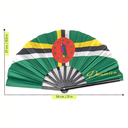 Dominica Folding Hand Fan Flag