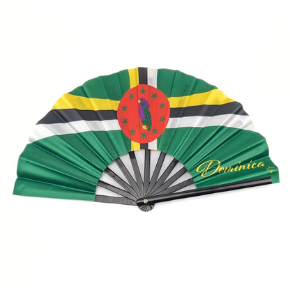 Dominica Folding Hand Fan Flag