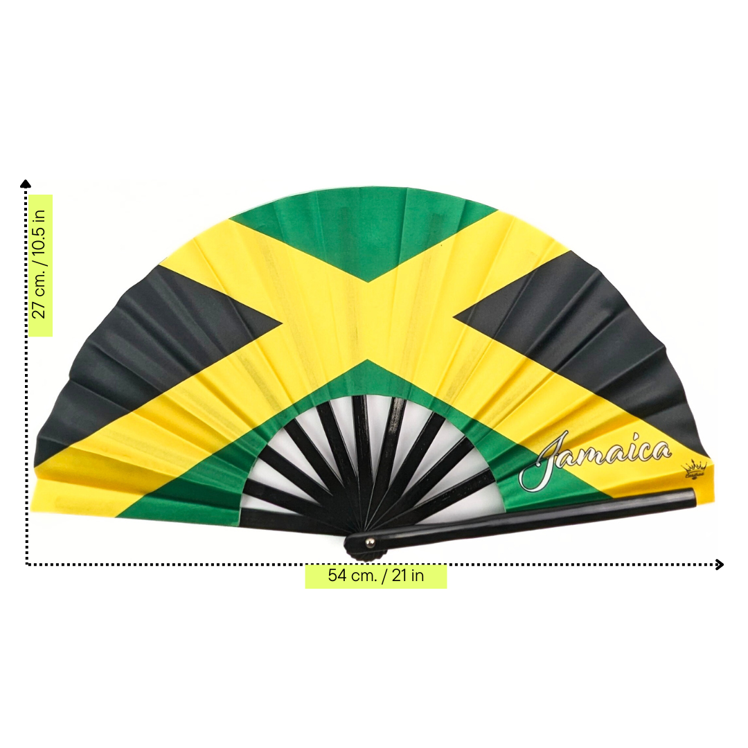 Jamaica Folding Hand Fan Flag
