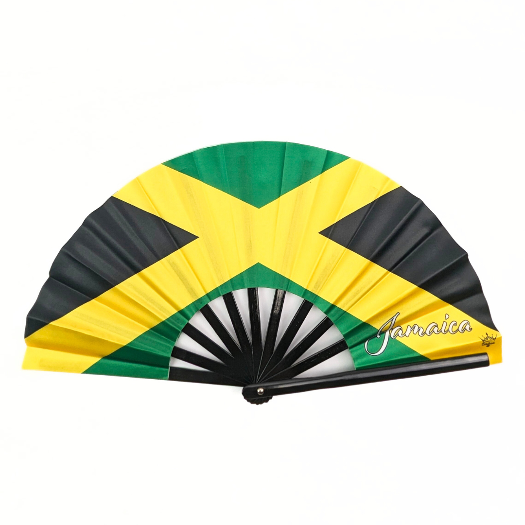 Jamaica Folding Hand Fan Flag
