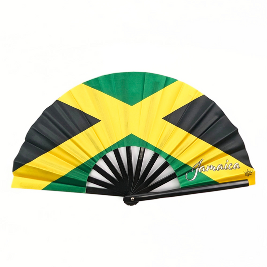 Jamaica Folding Hand Fan Flag
