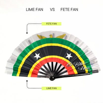 Saint Kitts & Nevis Folding Hand Fan Flag