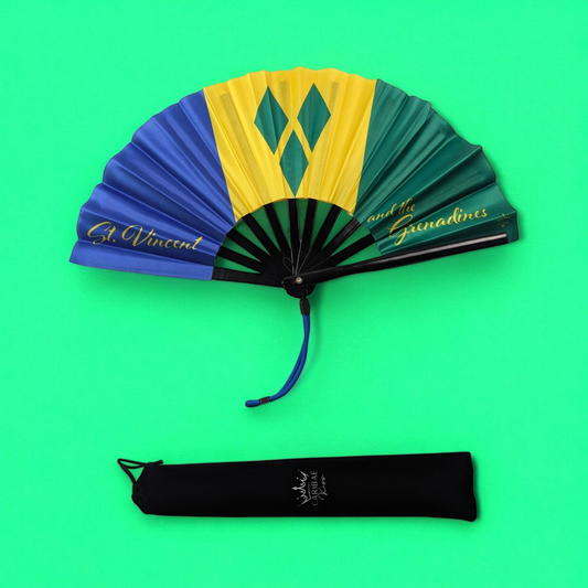 Saint Vincent & the Grenadines Folding Hand Fan Flag