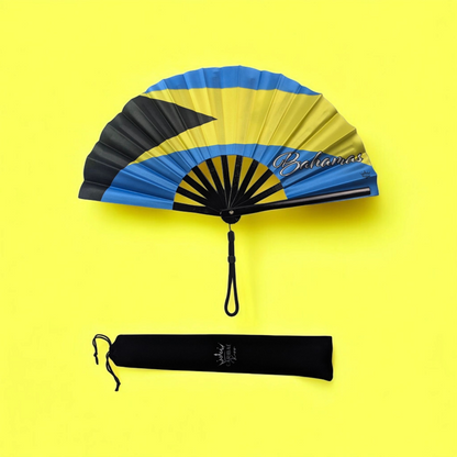 Bahamas Folding Hand Fan Flag