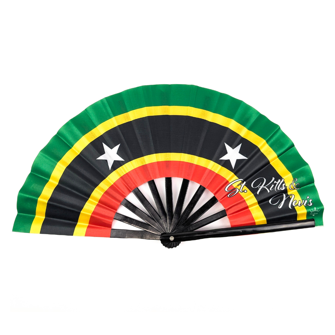 Saint Kitts & Nevis Folding Hand Fan Flag