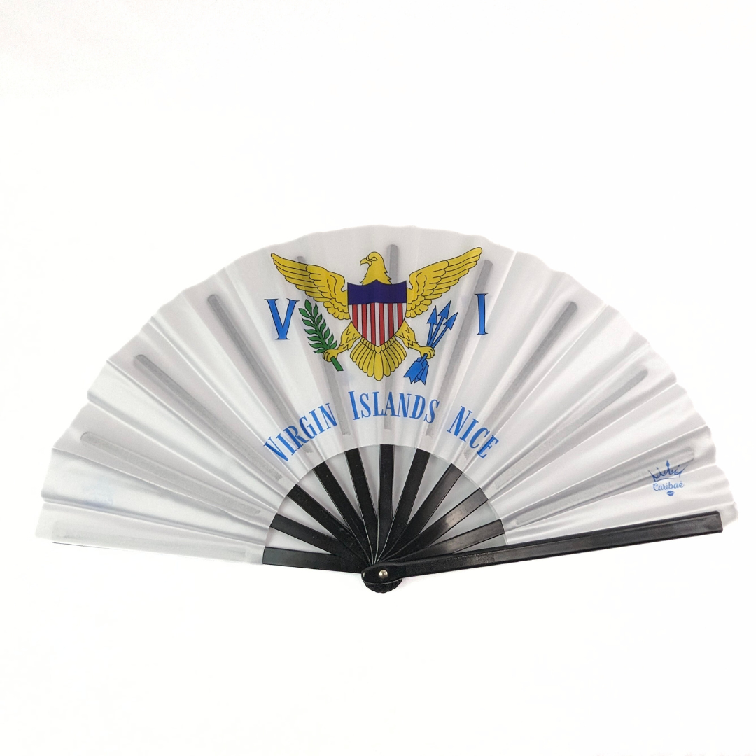 US Virgin Islands Folding Hand Fan Flag