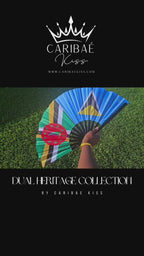 Dominica & St. Lucia Caribbean Dual Heritage Hand Fan