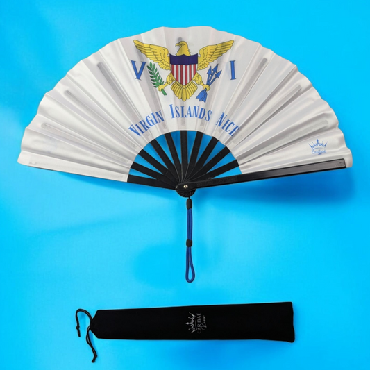 US Virgin Islands Folding Hand Fan Flag