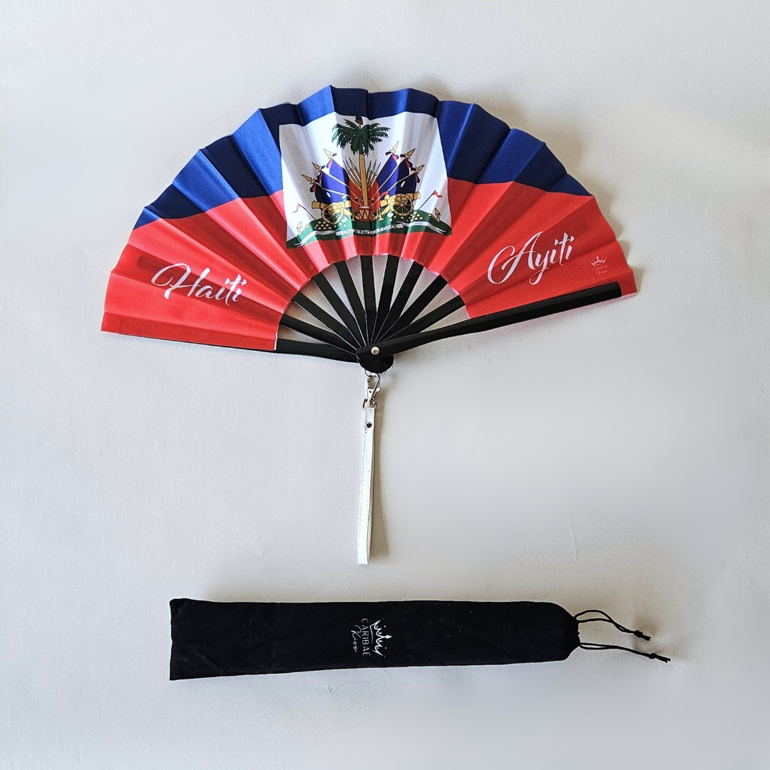 Haiti "Ayiti" Folding Fan – Caribbean Heritage Hand Fan