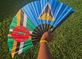 Dominica & St. Lucia Folding Fan – Caribbean Heritage Hand Fan