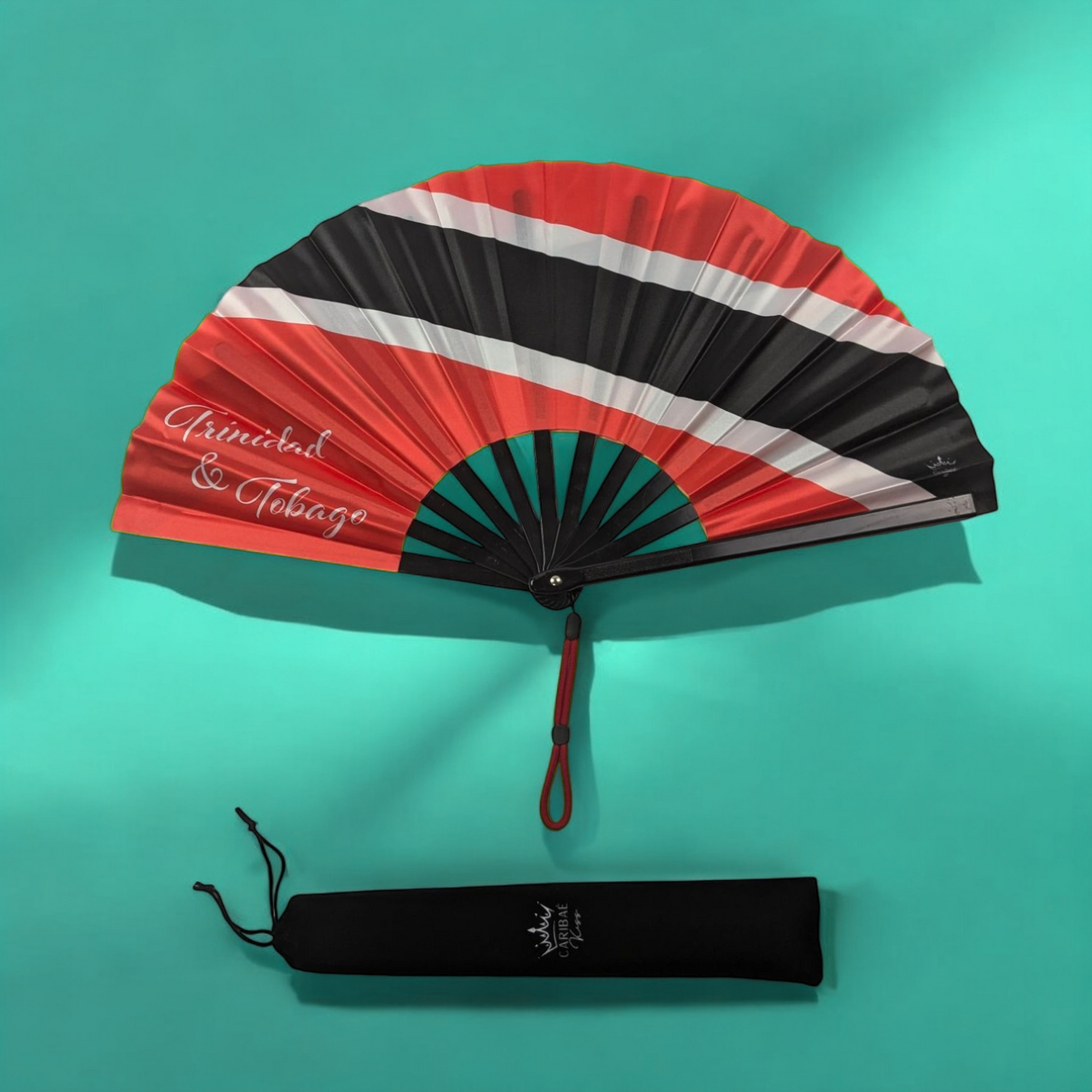 Trinidad & Tobago Folding Hand Fan Flag