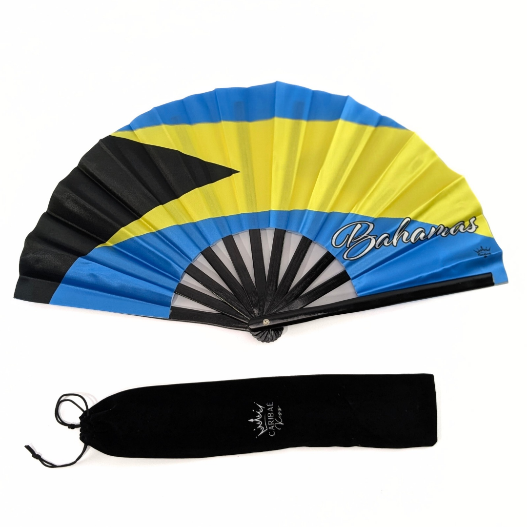 Bahamas Folding Hand Fan Flag