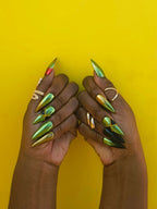 Faux ongles jamaïcains à presser