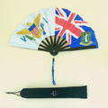 US Virgin Islands & British Virgin Islands Folding Fan – Dual Caribbean Heritage Hand Fan