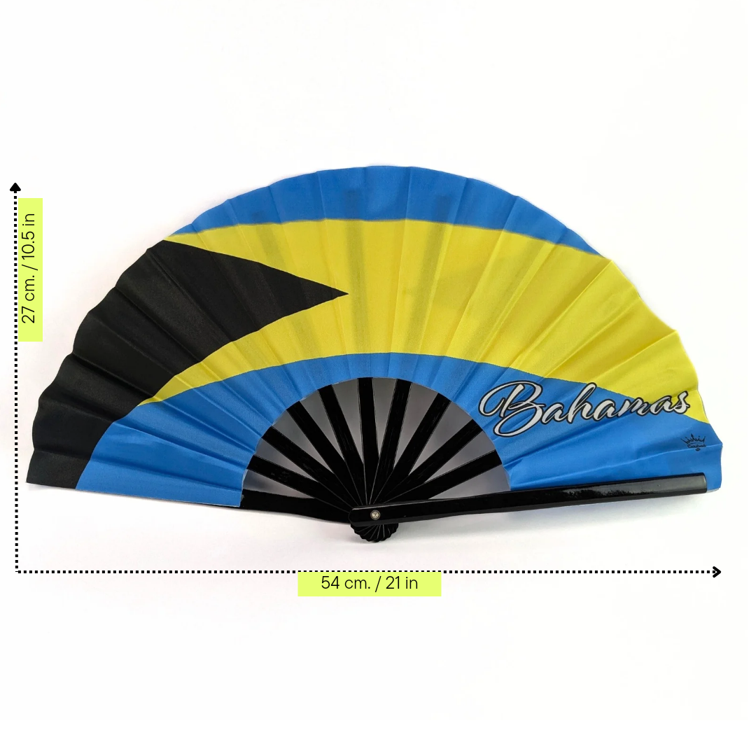 Bahamas Folding Hand Fan Flag