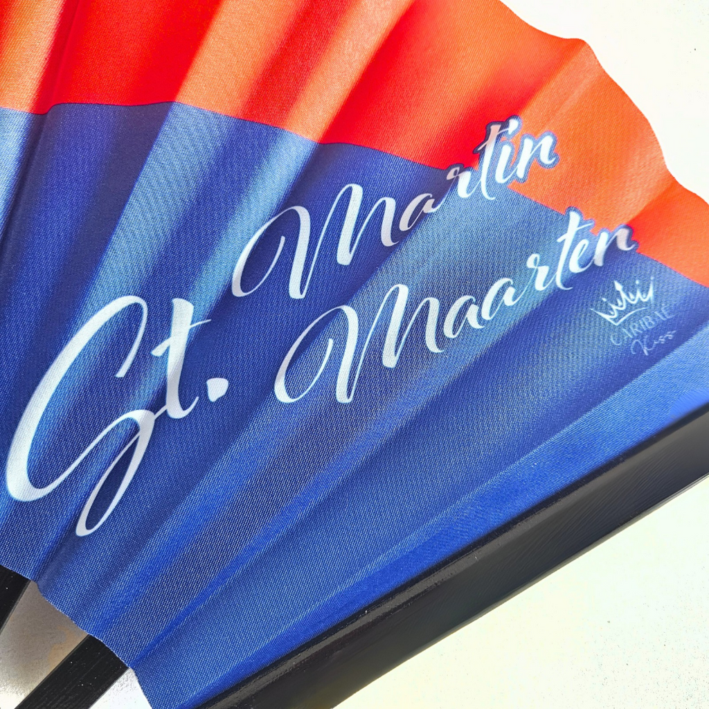 Saint Martin "Sint Maarten" Folding Fan – Caribbean Heritage Hand Fan