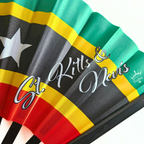 Éventail pliant en bambou Saint-Kitts-et-Nevis
