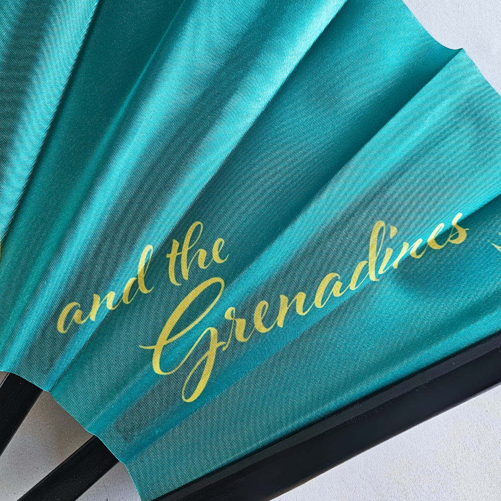 Saint Vincent & the Grenadines Folding Fan – Caribbean Heritage Hand Fan