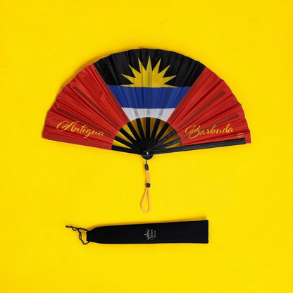 Antigua & Barbuda Folding Hand Fan Flag