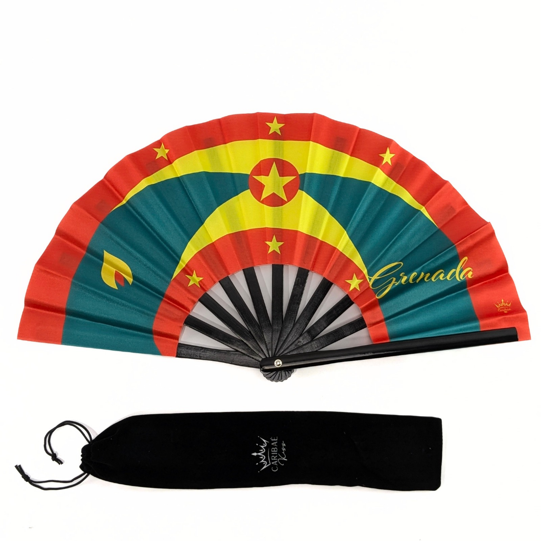 Grenada Folding Hand Fan Flag