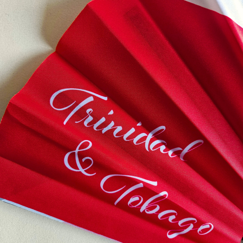 Trinidad & Tobago Folding Fan – Caribbean Heritage Hand Fan