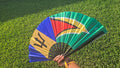 Barbados & Guyana Folding Fan – Caribbean Dual Heritage Hand Fan