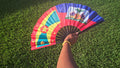 Grenada & Haiti Folding Fan – Caribbean Dual Heritage Hand Fan