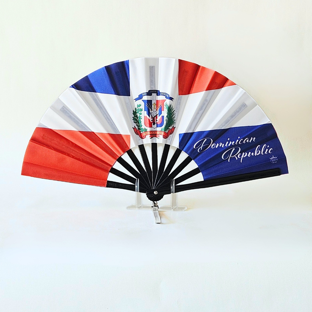 Dominican Republic Folding Fan – Caribbean Heritage Hand Fan