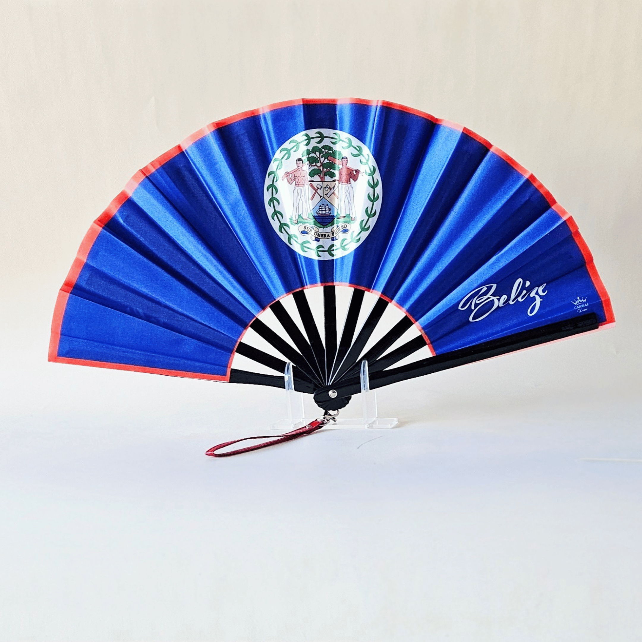 Belize Bamboo Folding Hand Fan