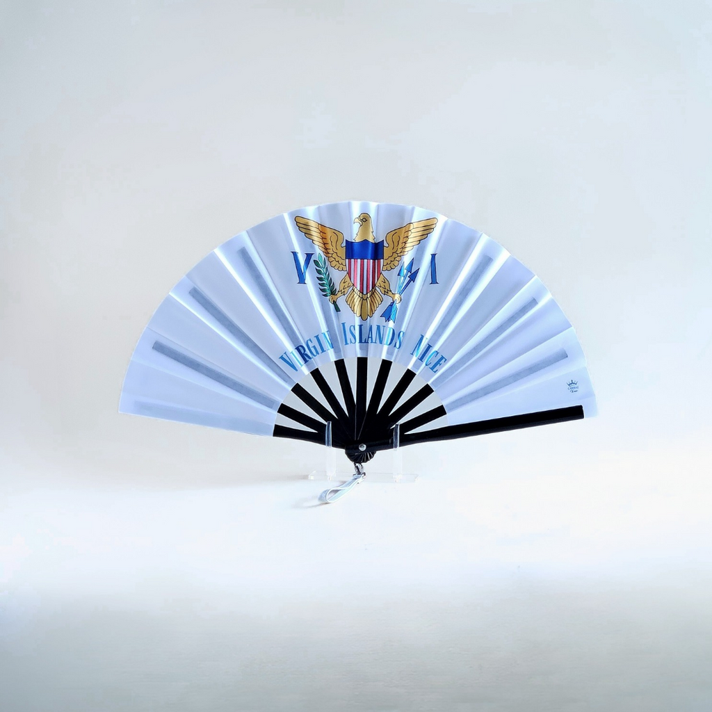 U.S. Virgin Islands Folding Fan – Caribbean Heritage Hand Fan