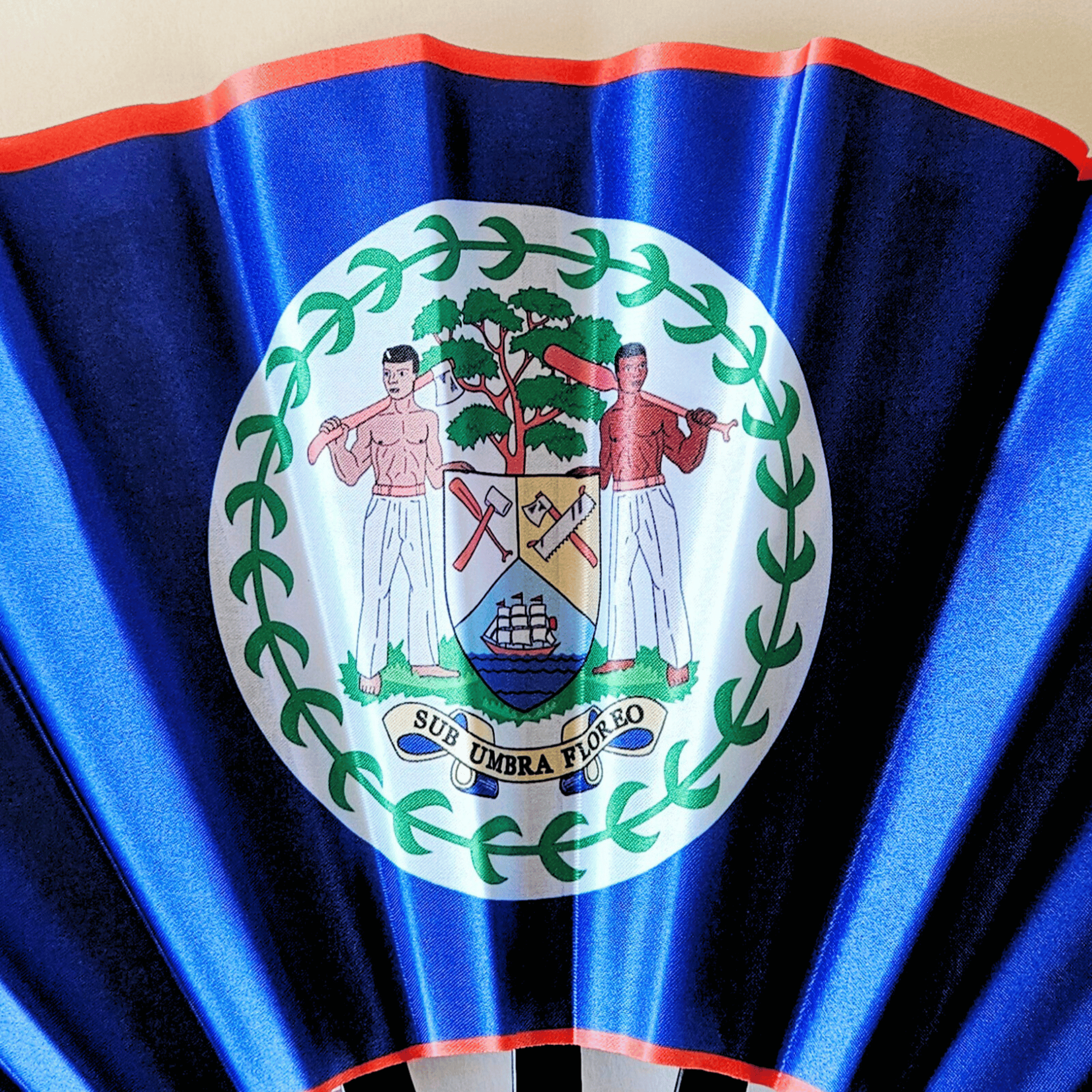 Belize Bamboo Folding Hand Fan